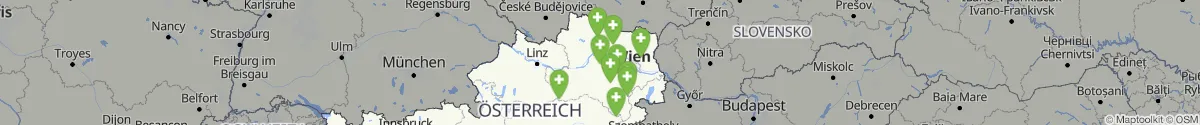 Kartenansicht für Apotheken-Notdienste in Niederösterreich